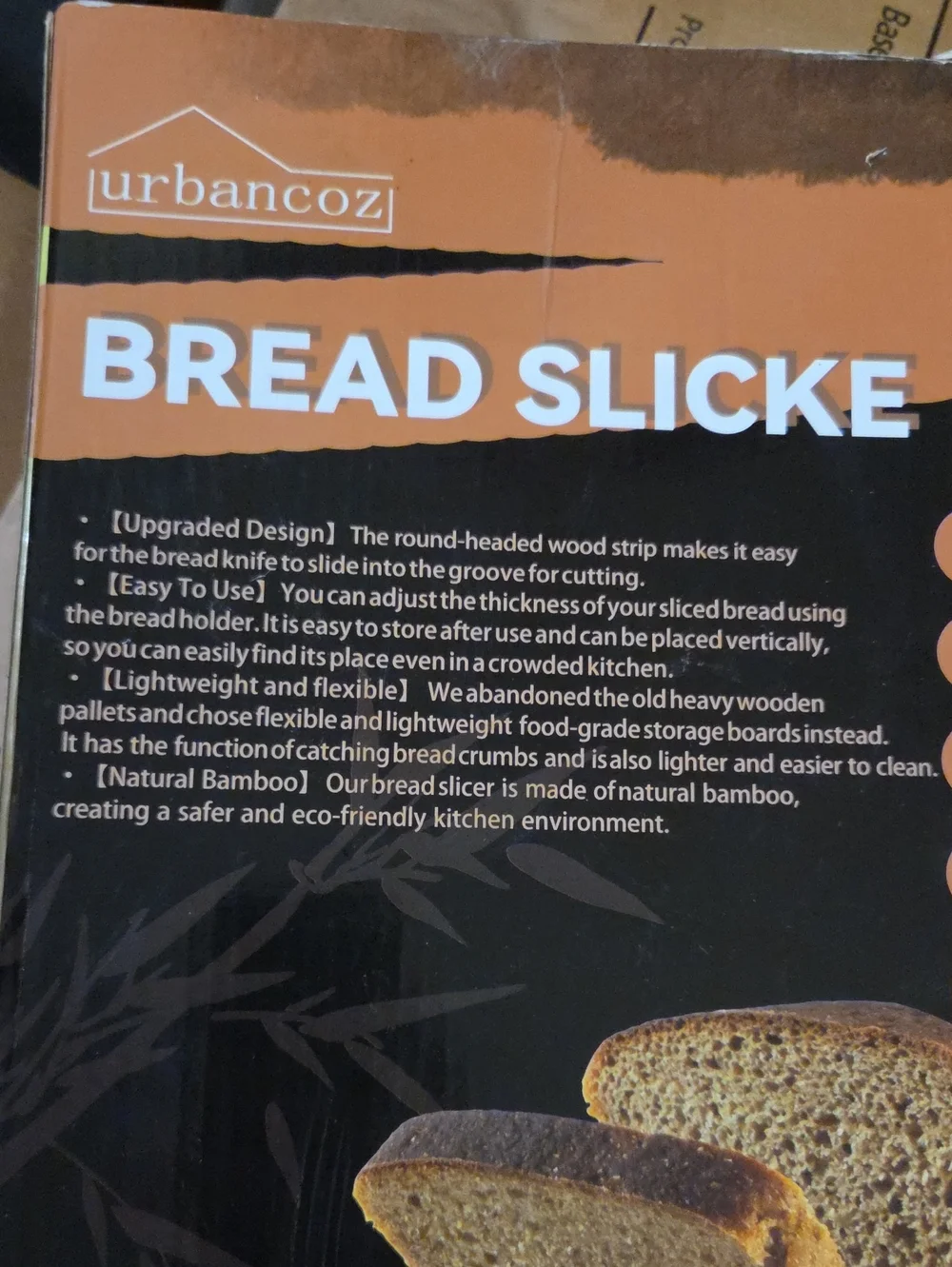Urbancoz  Bread Slicke Box - Black and Orange